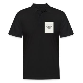 Inhimillisys is the new black - Men's Polo Shirt - black - Front - Kai (181cm)