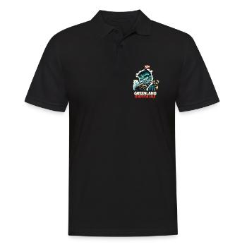 Don des animaux du drapeau du Groenland - Polo Homme - noir - Devant - Kai (181cm)