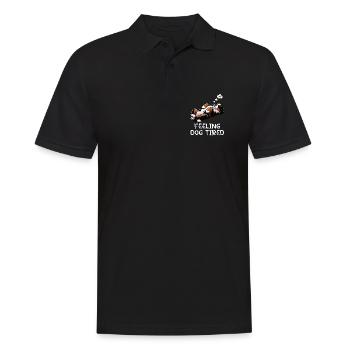 Feeling Dog Tired Berner Sennenhund Sennenhunde  - Männer Poloshirt - Schwarz - Vorne - Kai (181cm)