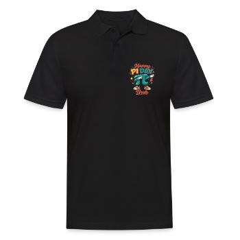 Bonne journée Pi, mec, dabbing, mathématiques Pi, dit rétro - Polo Homme - noir - Devant - Kai (181cm)