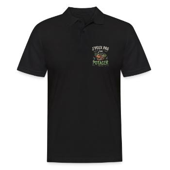 J'Ai Jardinage,J'Peux Pas J'Ai Potager Jardinier  - Polo Homme - noir - Devant - Kai (181cm)
