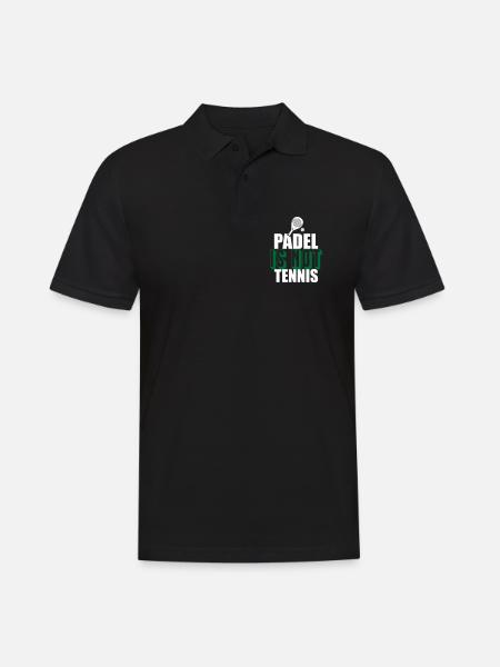 Padel_Is_Not_Tennis - Polo Homme - noir