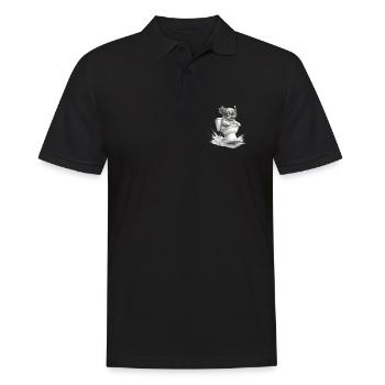 Funny Snorkeling Dog - Men's Polo Shirt - black - Front - Kai (181cm)