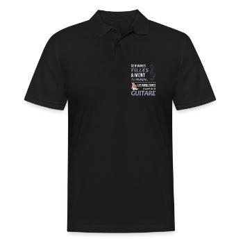 Certaines Filles Aiment La Musique Les Meilleur... - Polo Homme - noir - Devant - Kai (181cm)