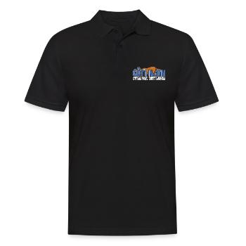 Göttingen chill mal dein Leben Faultier Heimat - Männer Poloshirt - Schwarz - Vorne - Kai (181cm)