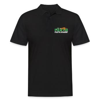 Fürth chill mal dein Leben Faultier Heimat - Männer Poloshirt - Schwarz - Vorne - Kai (181cm)