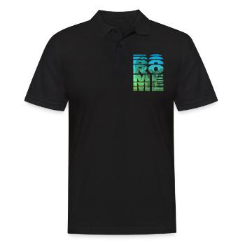 Rome Italie Colisée Ville Skyline Accueil Amour - Polo Homme - noir - Devant - Kai (181cm)