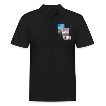 Palermo Italy City Skyline Home Love - Men's Polo Shirt - black - Front - Kai (181cm)