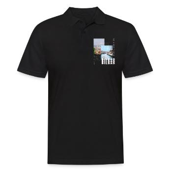 Bilbao Spain City Skyline Home Love Holidays - Men's Polo Shirt - black - Front - Kai (181cm)