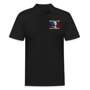 Treason Is My Favorite Season George Washington US - Männer Poloshirt - Schwarz - Vorne - Kai (181cm)
