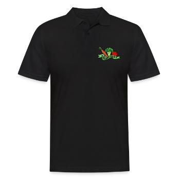 Vegan Power Plant Vegetarian Diet Veganism Veggies - Männer Poloshirt - Schwarz - Vorne - Kai (181cm)