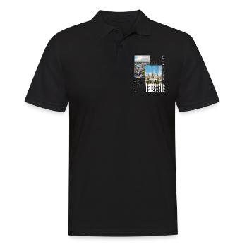 Barcelona Spanien Stadt Skyline Urlaub Sommer - Männer Poloshirt - Schwarz - Vorne - Kai (181cm)