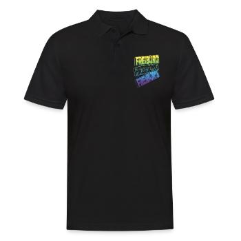 Freiburg Germany City Font Skyline Home - Men's Polo Shirt - black - Front - Kai (181cm)