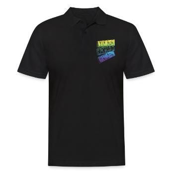 Mannheim Deutschland Stadt Schrift Skyline Heimat - Männer Poloshirt - Schwarz - Vorne - Kai (181cm)
