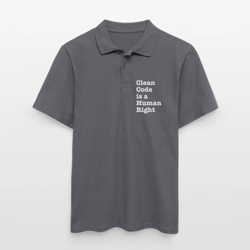 Clean Code is a Human Right - Funny Gift Programer Männer Poloshirt
