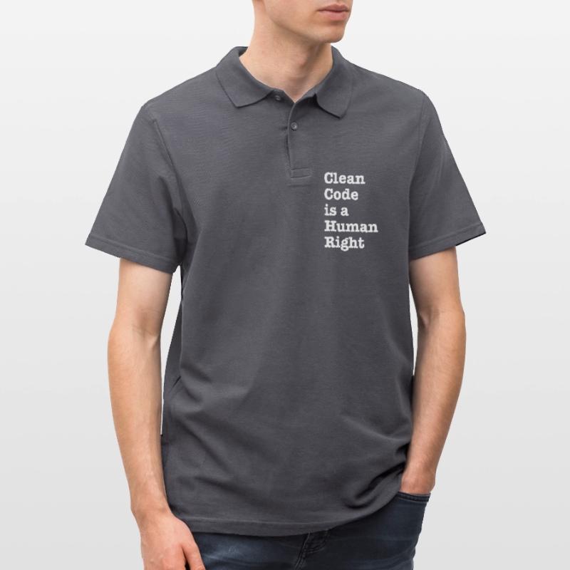 Clean Code is a Human Right - Funny Gift Programer Männer Poloshirt