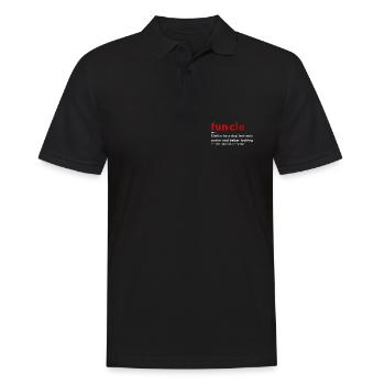 Funcle - Funny Uncle Gift - Men's Polo Shirt - black - Front - Kai (181cm)