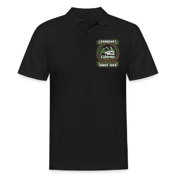 Legendär seit 1968 Camping Geschenk Geburtsjahr - Männer Poloshirt - Schwarz - Vorne - Kai (181cm)