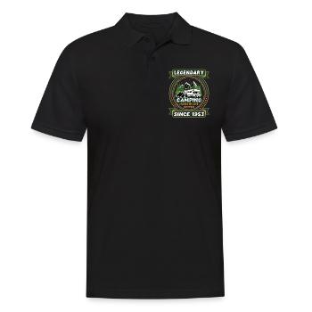 Legendär seit 1953 Camping Geschenk Geburtsjahr - Männer Poloshirt - Schwarz - Vorne - Kai (181cm)