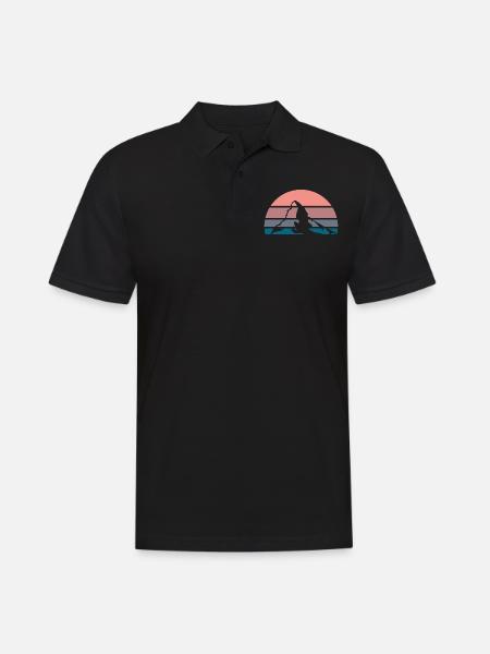 Matterhorn at dusk - Men's Polo Shirt - black