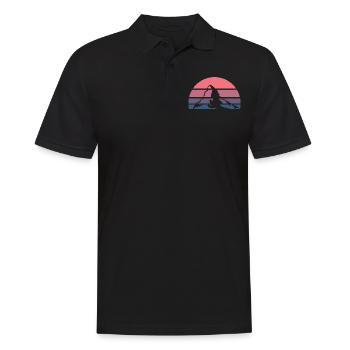 Sunset Matterhorn - Men's Polo Shirt - black - Front - Kai (181cm)