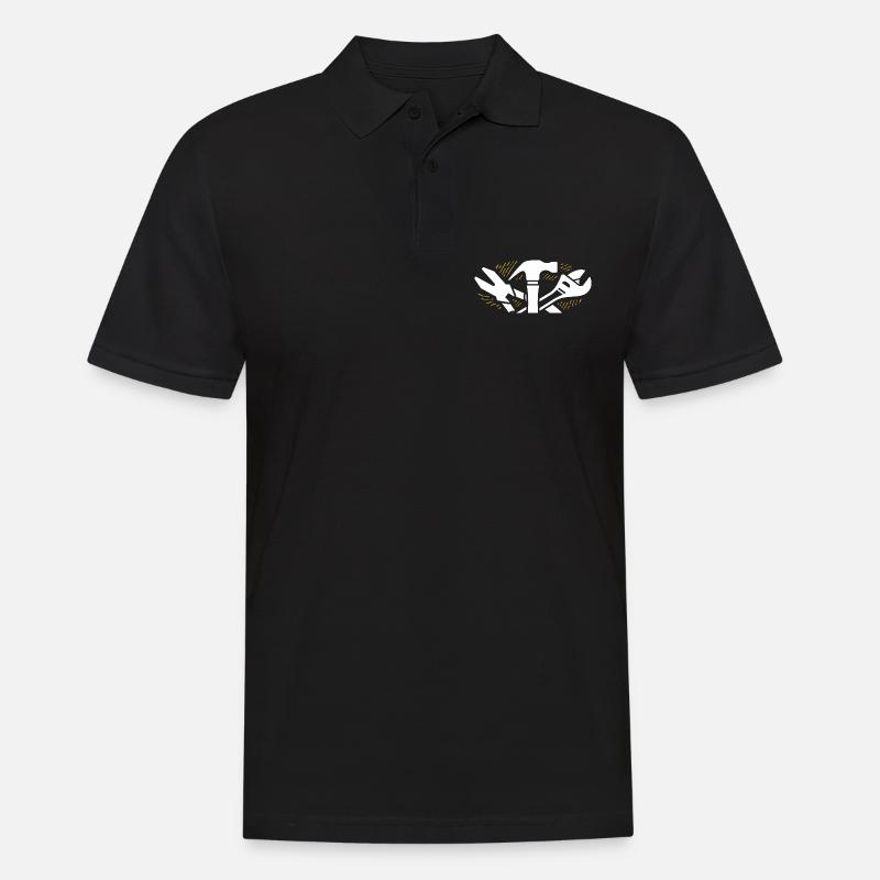 Handwerker - Männer Poloshirt - Schwarz