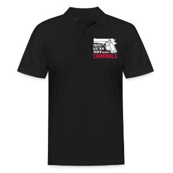 Protect Guns Not Criminal - Men's Polo Shirt - black - Front - Kai (181cm)