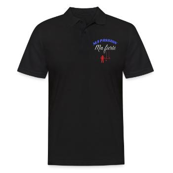 Rugby ma passion ma fierté matchs rugby - Polo Homme - noir - Devant - Kai (181cm)