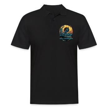 The Mighty Pen of Writing - Men's Polo Shirt - black - Front - Kai (181cm)