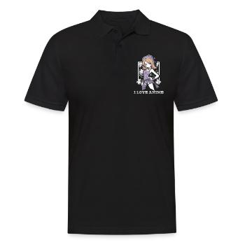 J’adore les anime et les mangas - Polo Homme - noir - Devant - Kai (181cm)