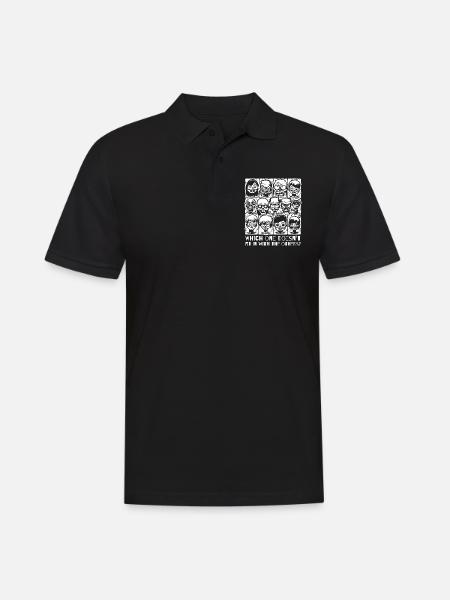 Welcher Freak passt nicht in dieses Bild? Ein Quiz - Männer Poloshirt - Schwarz