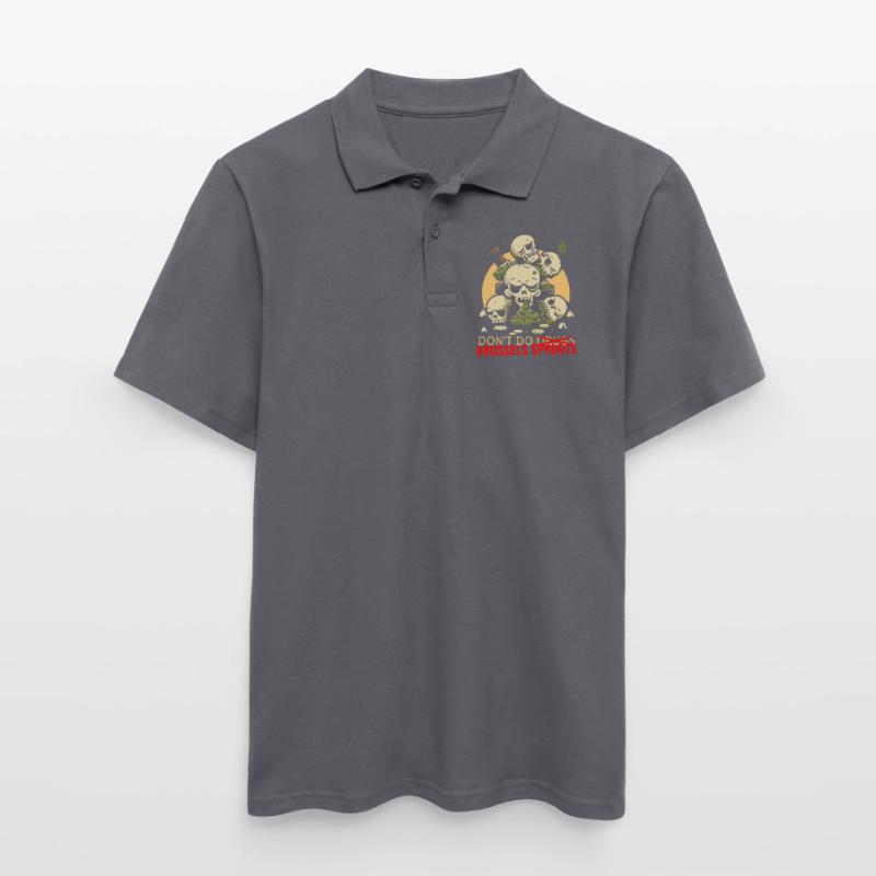 Disgusting Vegetable Skulls: Avoid Brussels Sprouts Men's Polo Shirt