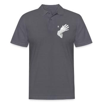 Berühr mich, weiße Handschuh - Männer Poloshirt - Anthrazit - Vorne - Nico (186cm)