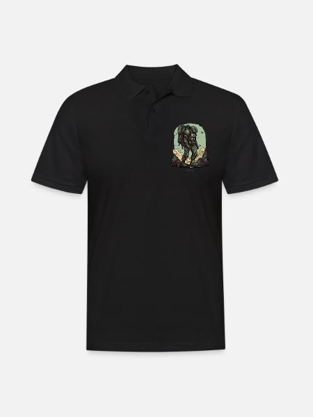 Mission on a distant planet - Men's Polo Shirt - black