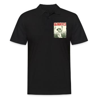 Asian Rice Farmer: Freedom - Men's Polo Shirt - black - Front - Kai (181cm)