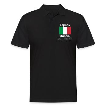 Je parle italien - Polo Homme - noir - Devant - Kai (181cm)