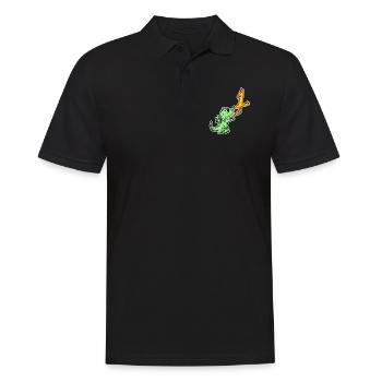 1 an - Inscription à l’école - Motif Dragon - Numéro 1 - Polo Homme - noir - Devant - Kai (181cm)