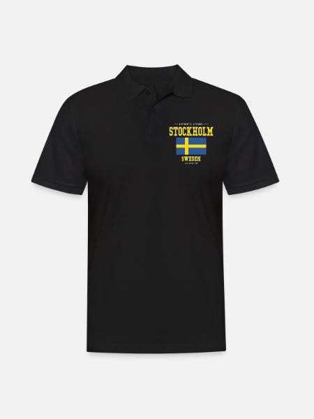 Stockholm - Polo Homme - noir