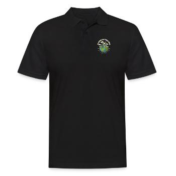 Plastic 90S Climate Protection Environment - Men's Polo Shirt - black - Front - Kai (181cm)
