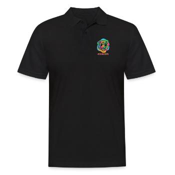80's Vibes Retro Tiger 80s Vintage Party Cool - Men's Polo Shirt - black - Front - Kai (181cm)