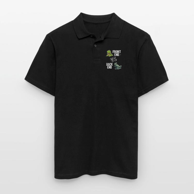 Frontend vs. Backend Developer Full Stack Men's Polo Shirt
