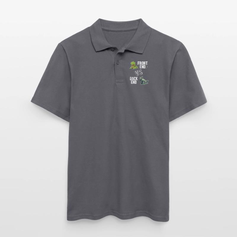 Frontend vs. Backend Developer Full Stack Men's Polo Shirt