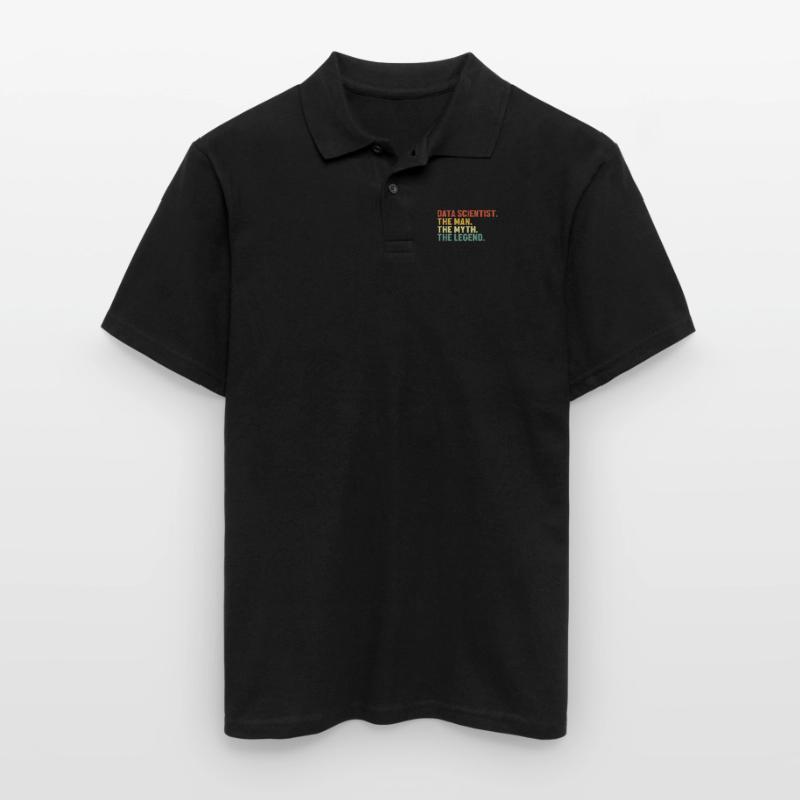 Data Scientist Man Myth Legend Data Analyst Data Men's Polo Shirt