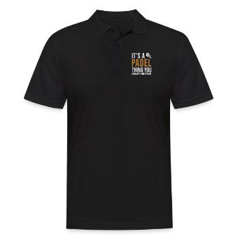 C'Est Un Truc De Padel Padel Tennis Padel Tennis - Polo Homme - noir - Devant - Kai (181cm)