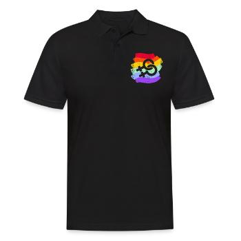 LGBT LGBTQ Rainbow Flag Femmes Lesbiennes - Polo Homme - noir - Devant - Kai (181cm)