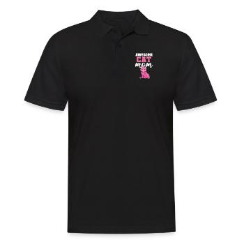 Awesome Cat Mom Hauskatze Miezekatze Kätzchen - Männer Poloshirt - Schwarz - Vorne - Kai (181cm)