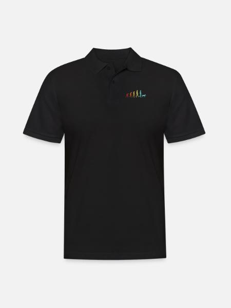 Dog Evolution Dogfather Dog Daddy Dog Mom Dog - Men's Polo Shirt - black