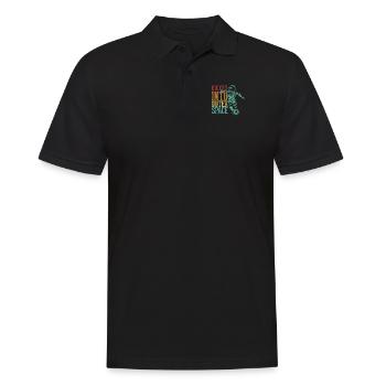 Kicked Into Outer Space Fußballspieler - Männer Poloshirt - Schwarz - Vorne - Kai (181cm)