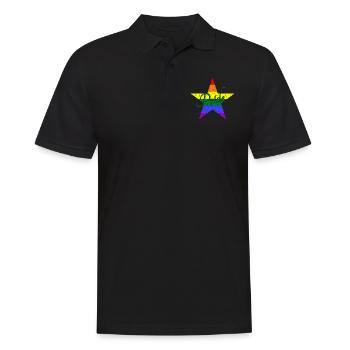 LGBTQ Pride Stern - Männer Poloshirt - Schwarz - Vorne - Kai (181cm)