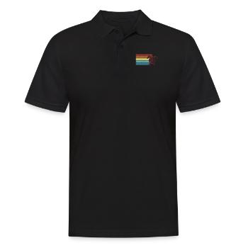 Tortue géante rétro Tortue - Polo Homme - noir - Devant - Kai (181cm)